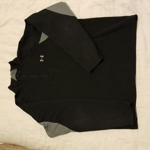 Under Armour Black and Gray Quarter zip Medium